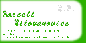 marcell milovanovics business card